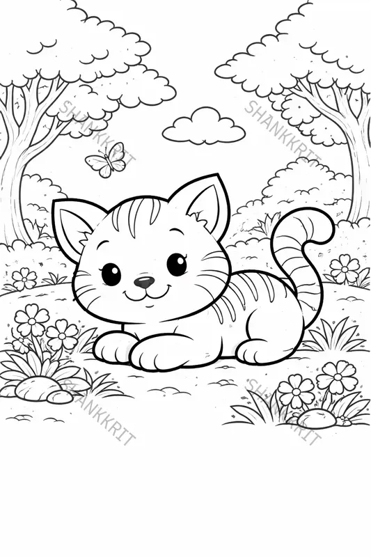 Black White Coloring Book Line Art Pros