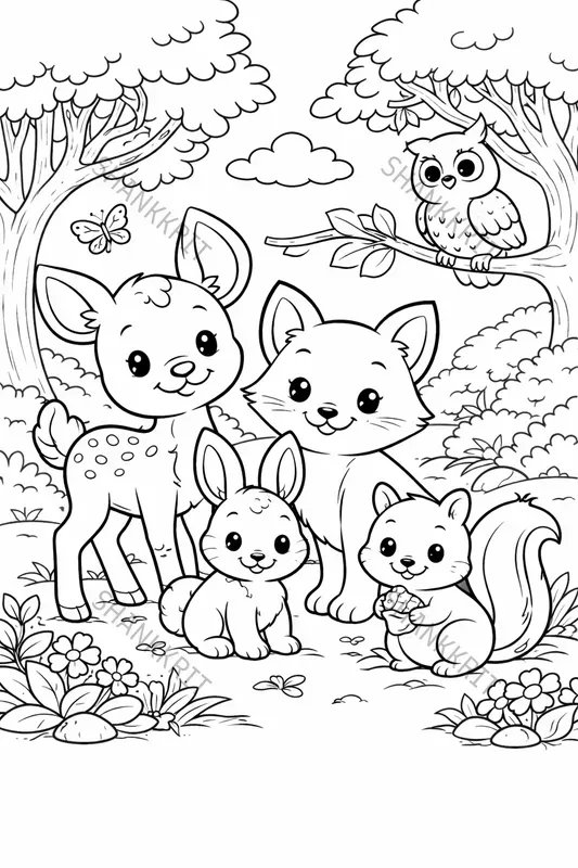 Black White Coloring Book Line Art Pros