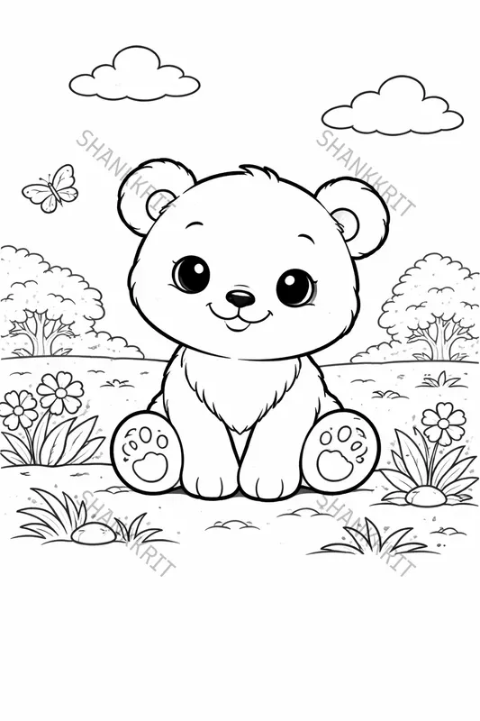 Black White Coloring Book Line Art Pros