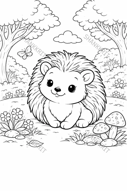 Black White Coloring Book Line Art Pros