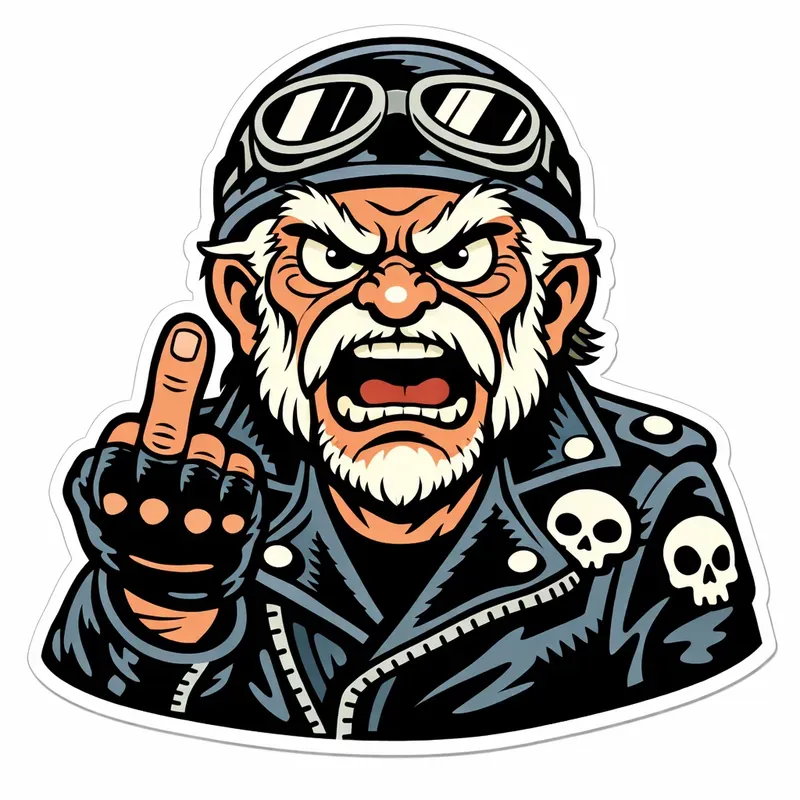 Funny Angry Cartoon Sticker Makers