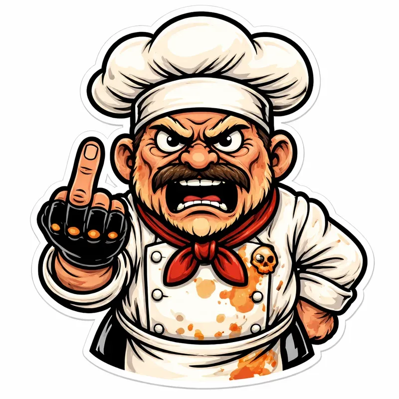 Funny Angry Cartoon Sticker Makers
