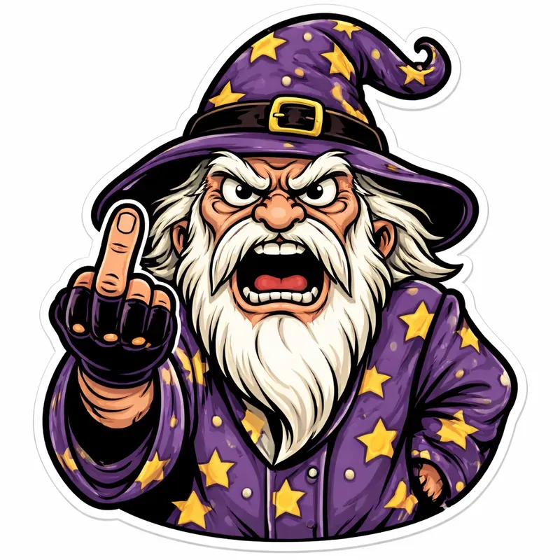 Funny Angry Cartoon Sticker Makers