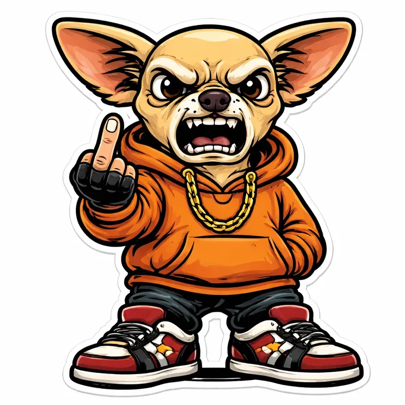 Funny Angry Cartoon Sticker Makers