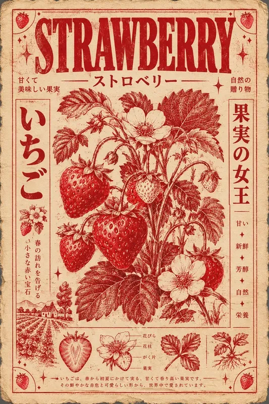 Vintage Botanical Risograph Posters