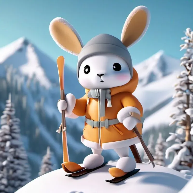 Labubu 3d Winter Vinyl Toy Scenes