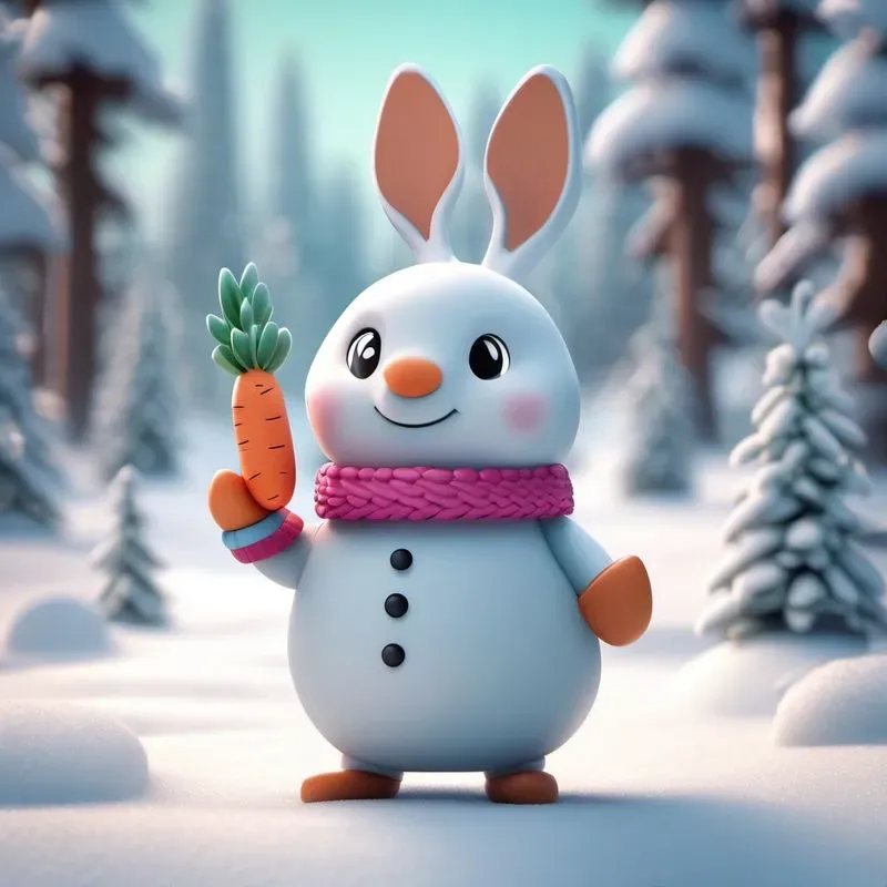 Labubu 3d Winter Vinyl Toy Scenes