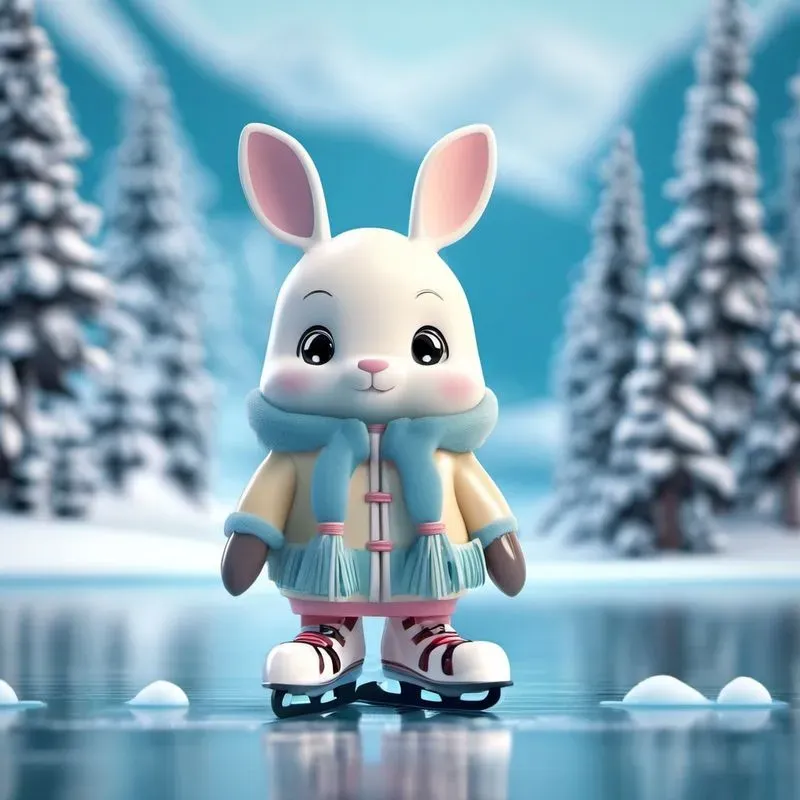 Labubu 3d Winter Vinyl Toy Scenes