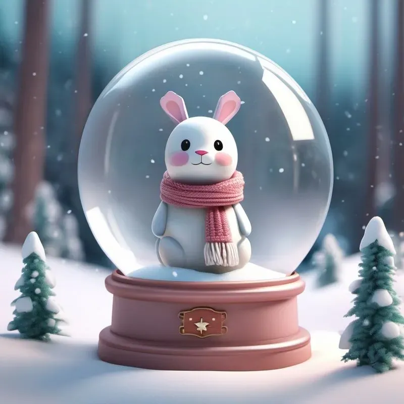 Labubu 3d Winter Vinyl Toy Scenes