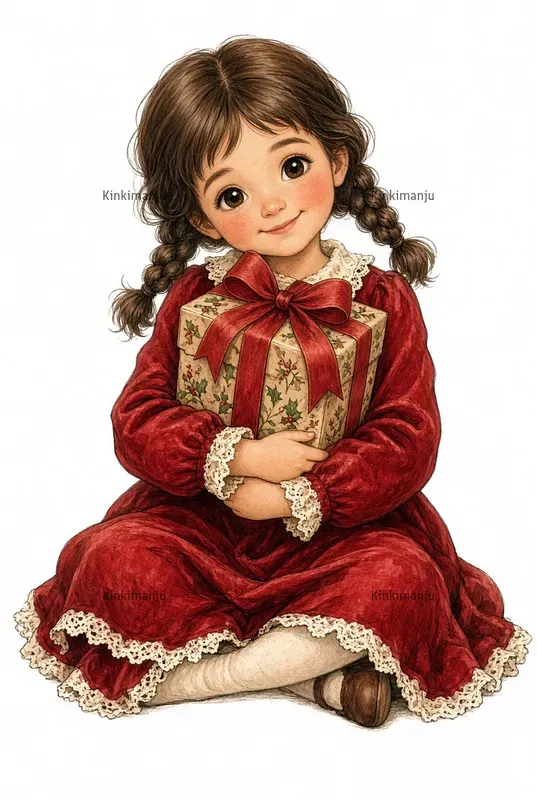 Cute Christmas Kids Clipart 100 Packs