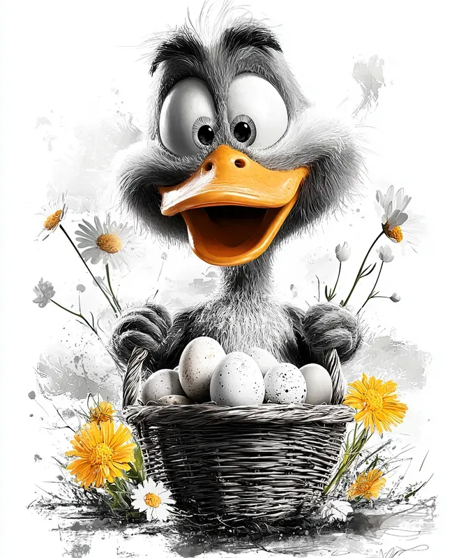Watercolor Animals With Spring Baskets