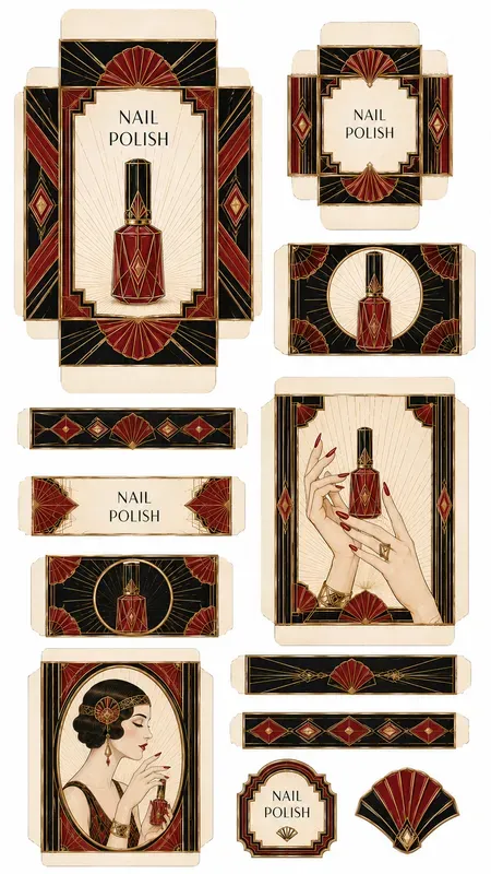 Art Deco Beauty Wrapper Cutouts Sheets