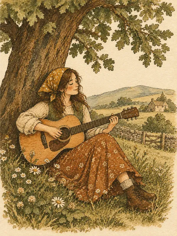 Vintage Watercolor Ink Storybook Art