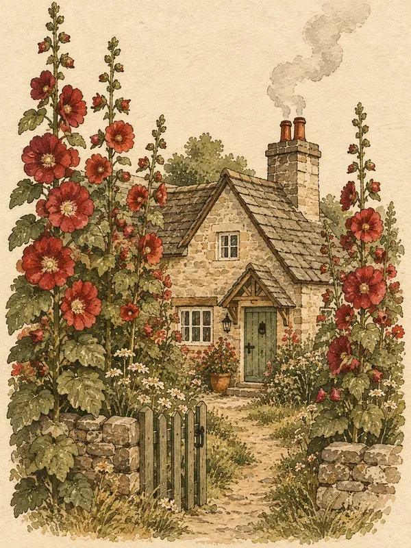 Vintage Watercolor Ink Storybook Art