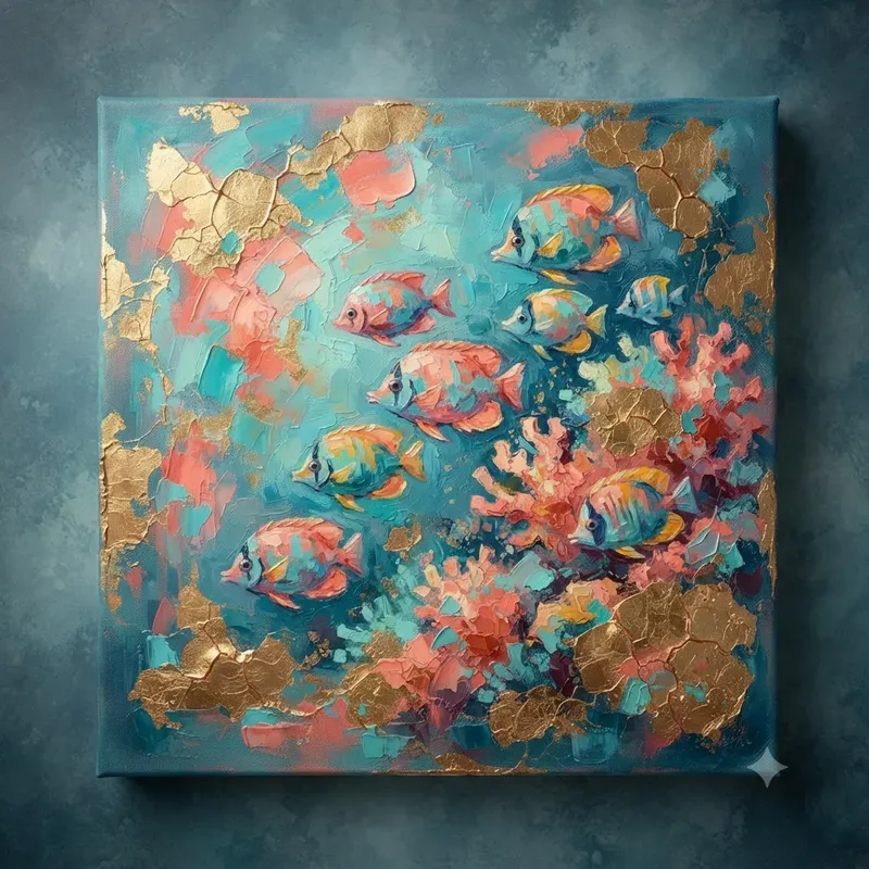 Gold Leaf Oil Paintings