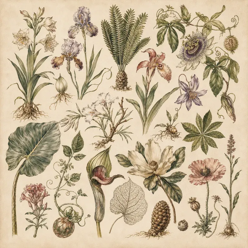 Antique Curiosity Illustration Plates