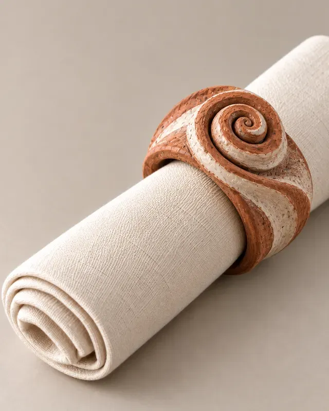 Sculptural Table Napkin Rings