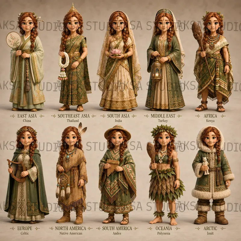 3D Cultural Costume Sheets