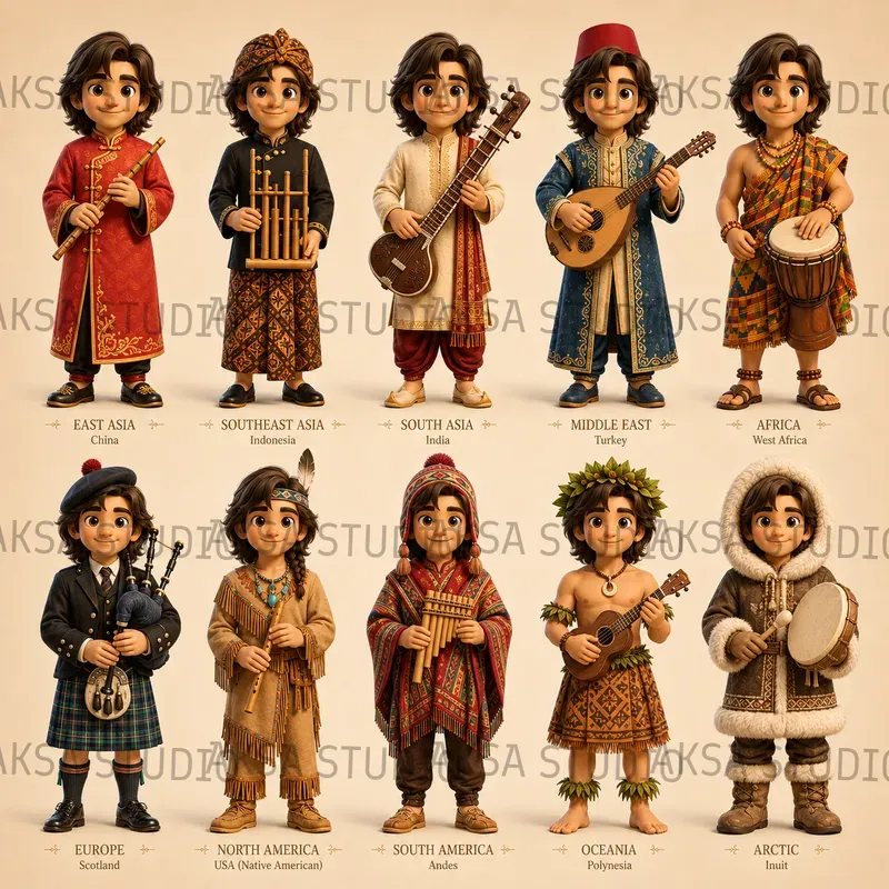 3D Cultural Costume Sheets