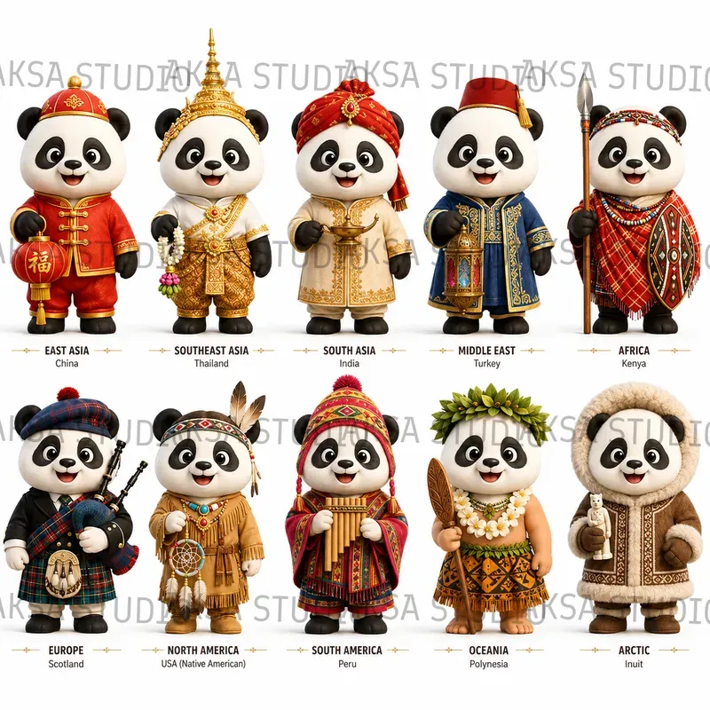 3D Cultural Costume Sheets