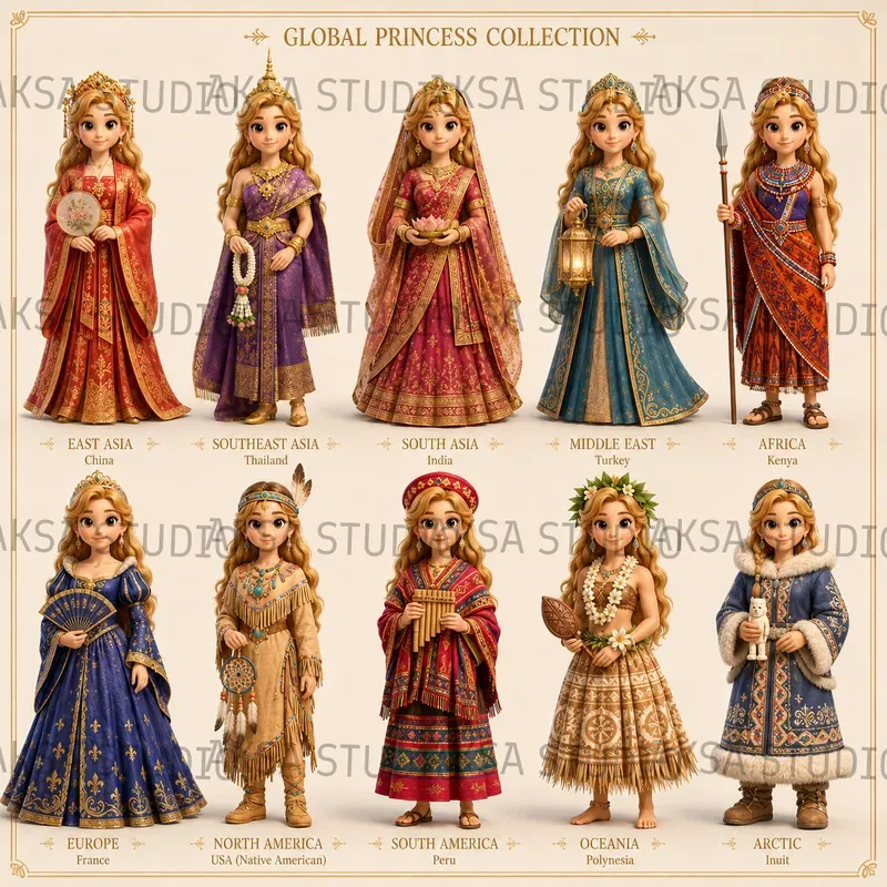 3D Cultural Costume Sheets