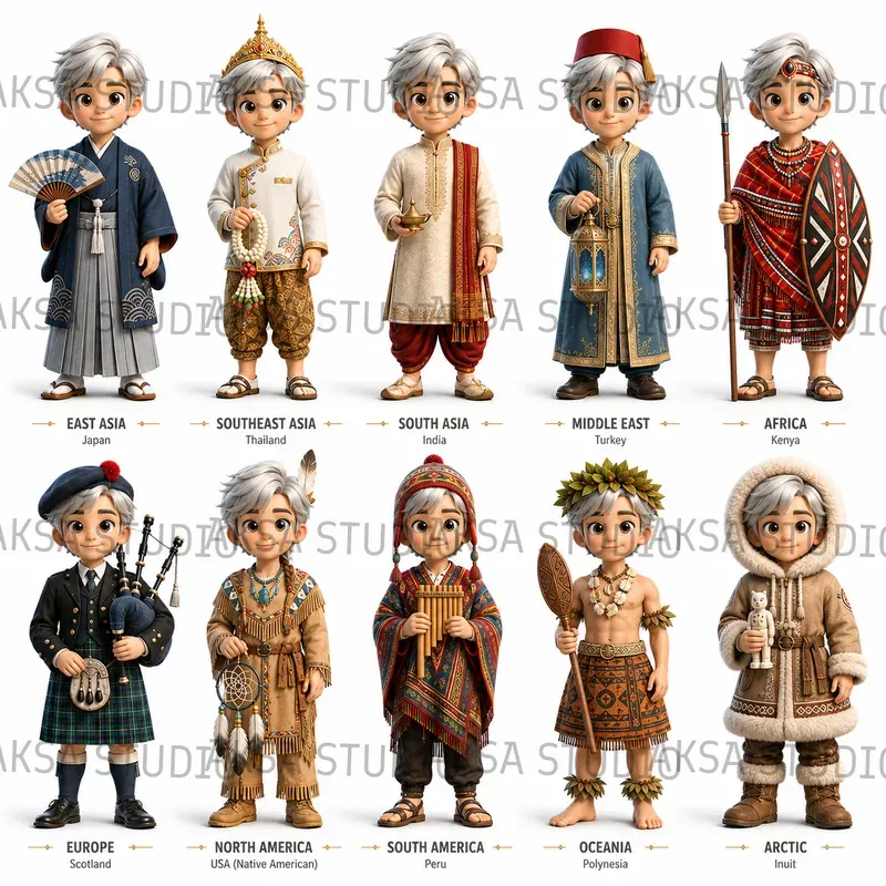 3D Cultural Costume Sheets