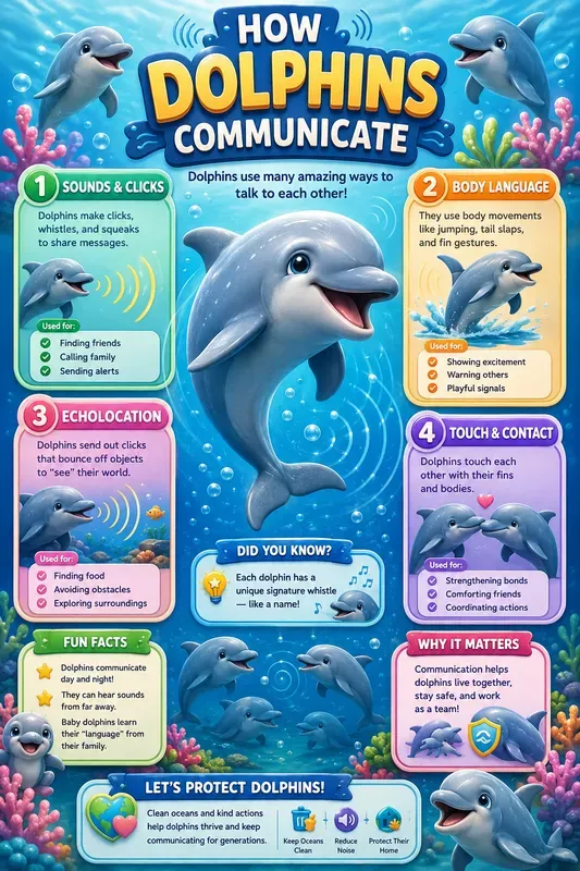 Cute Ocean Animal Infographics