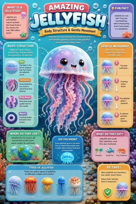 Cute Ocean Animal Infographics
