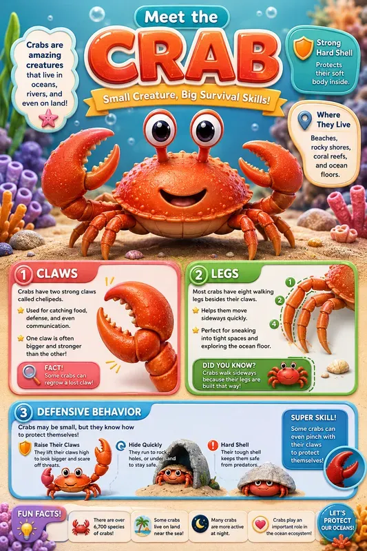 Cute Ocean Animal Infographics