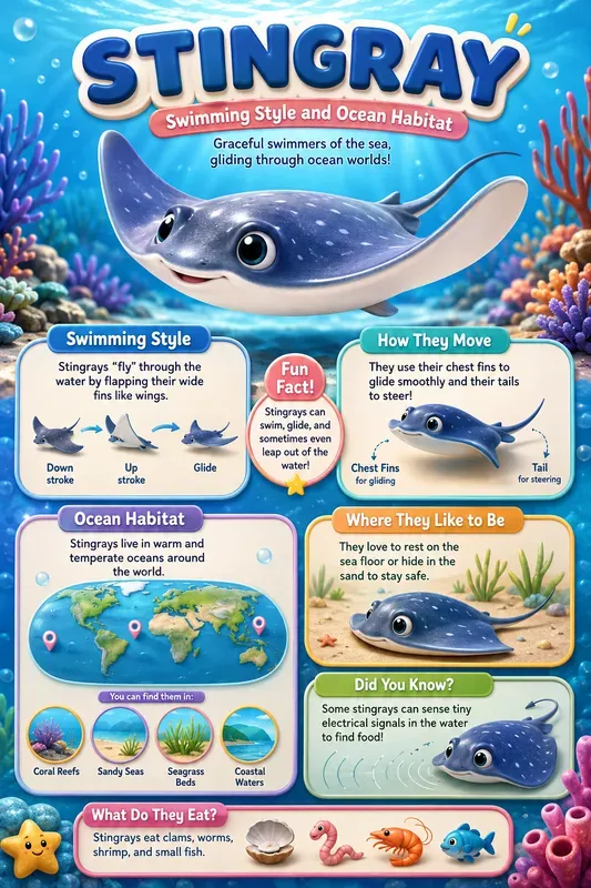 Cute Ocean Animal Infographics