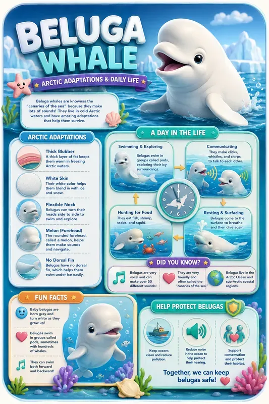 Cute Ocean Animal Infographics