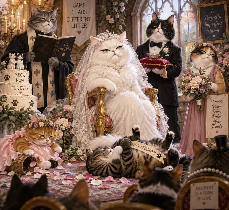Cat Wedding Chaos