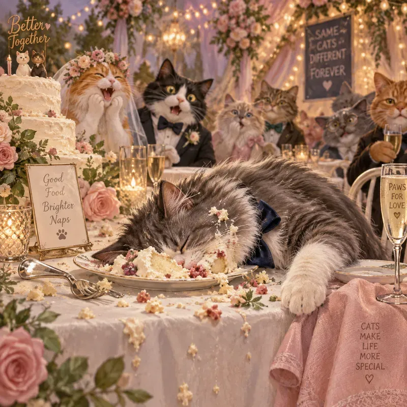 Cat Wedding Chaos