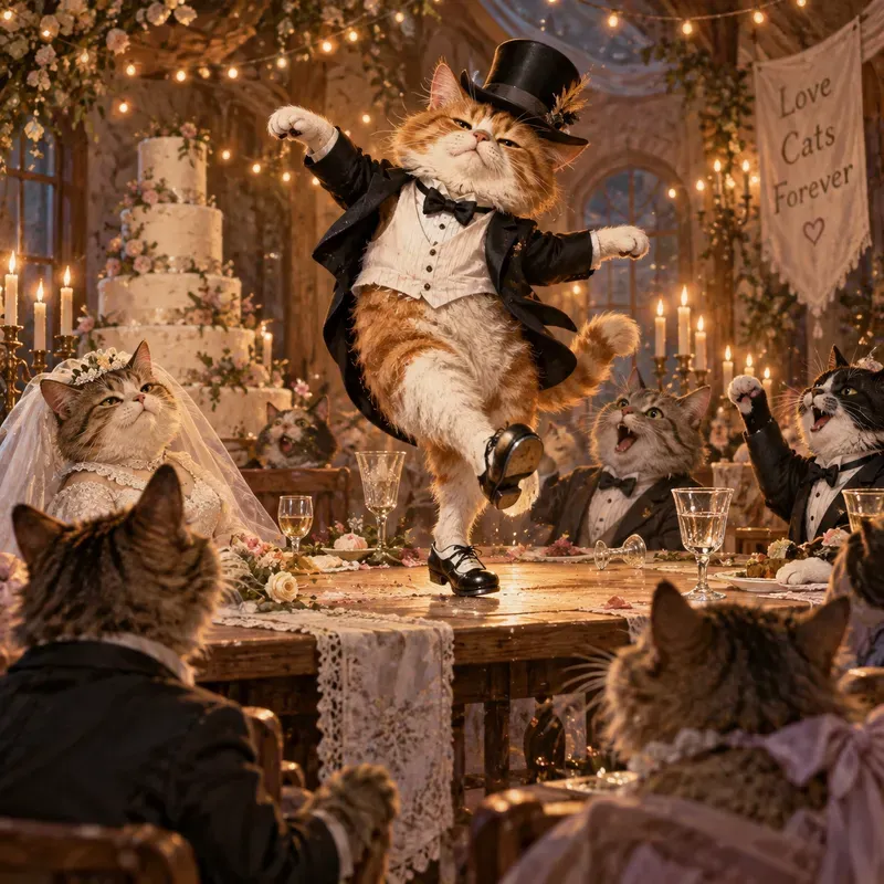 Cat Wedding Chaos