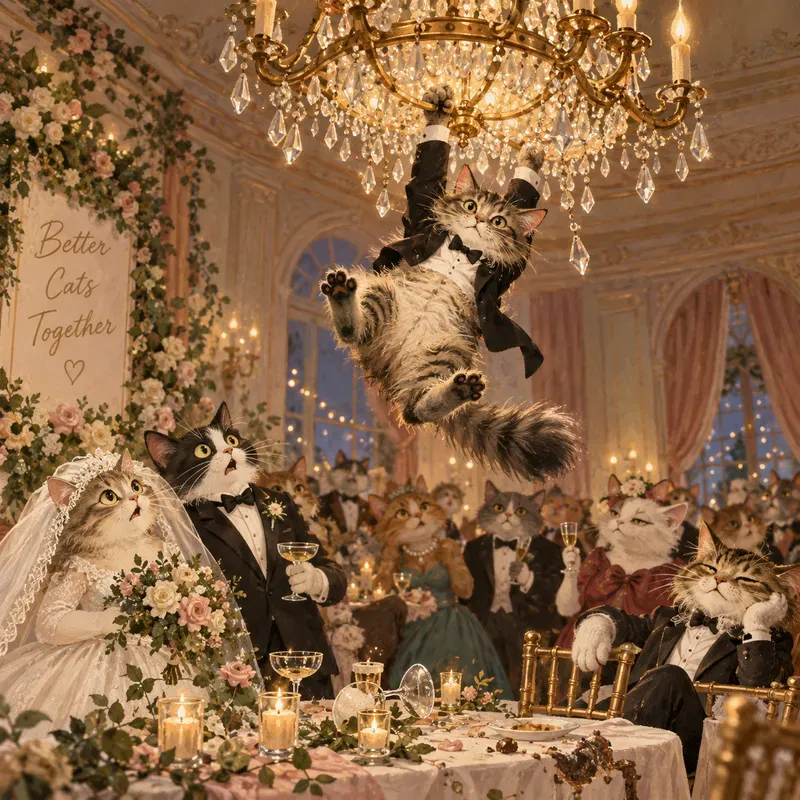 Cat Wedding Chaos