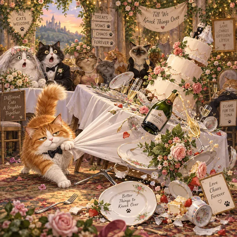 Cat Wedding Chaos