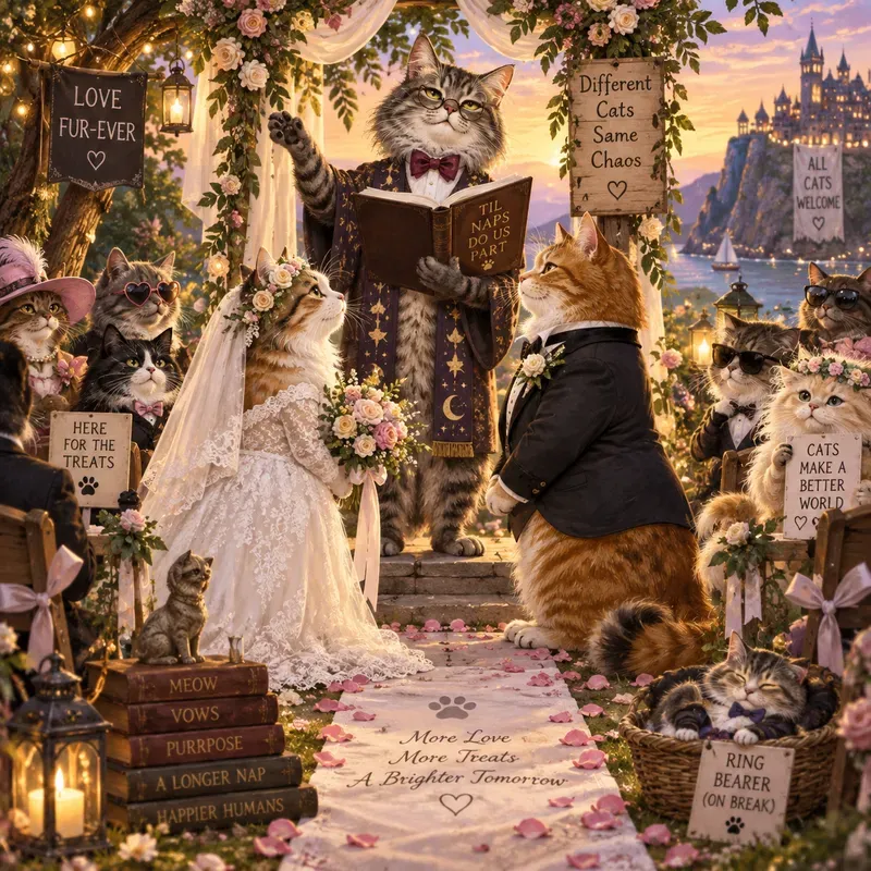 Cat Wedding Chaos
