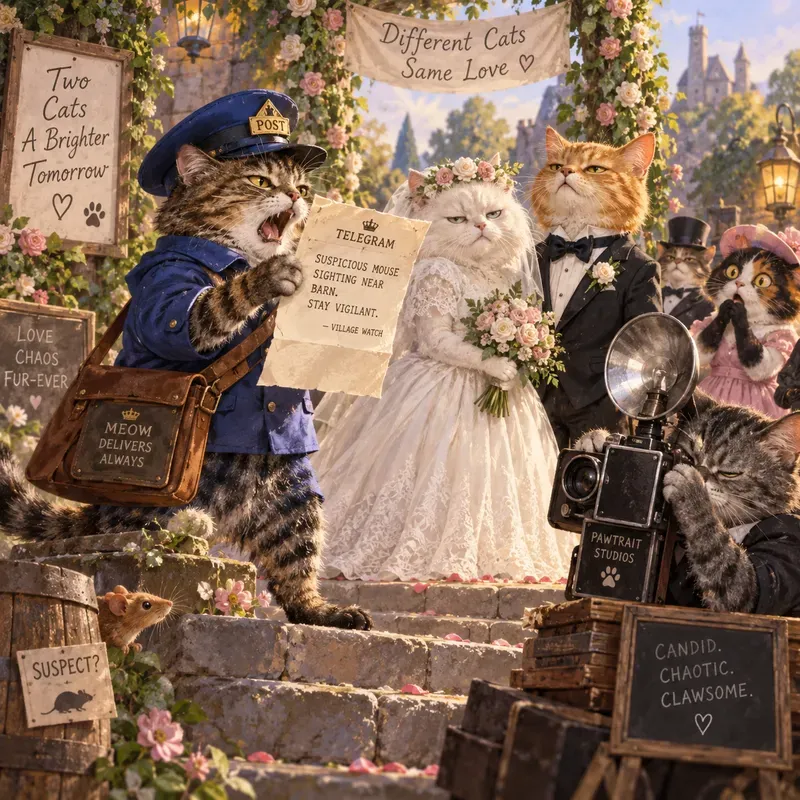 Cat Wedding Chaos