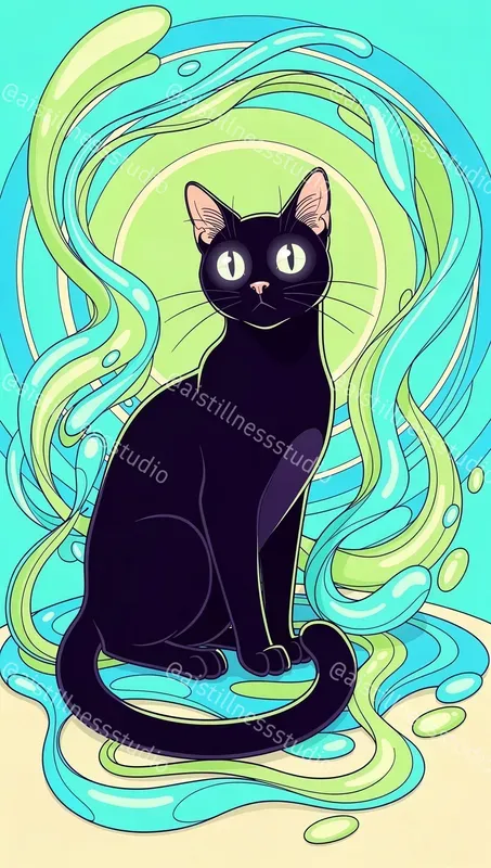 Liquid Psychedelic Line Illustrations