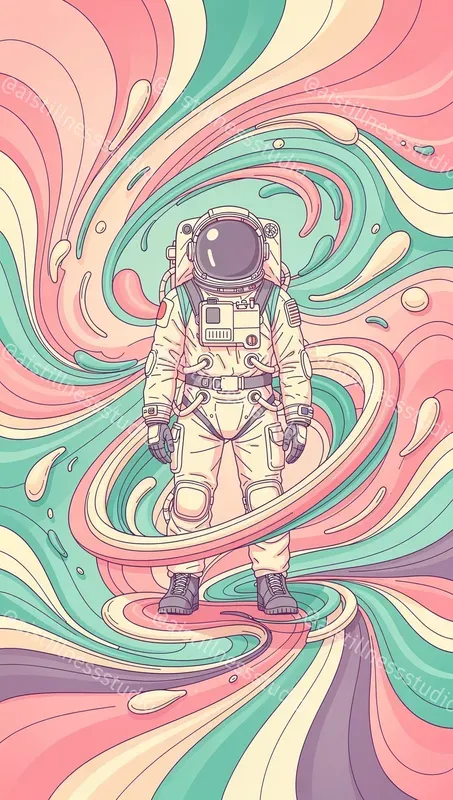 Liquid Psychedelic Line Illustrations