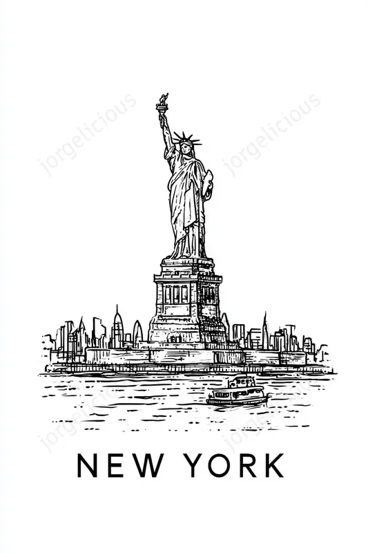 Minimal Line Art City Posters
