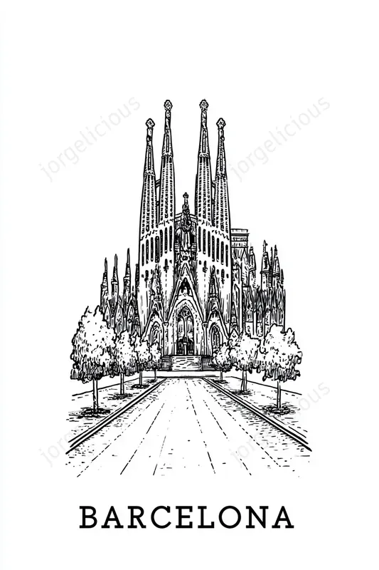 Minimal Line Art City Posters