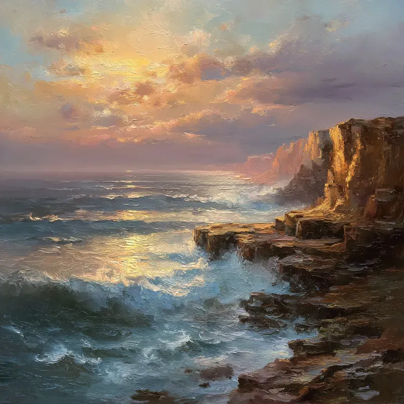 Detailed Vintage Oil Painting Landscapes
