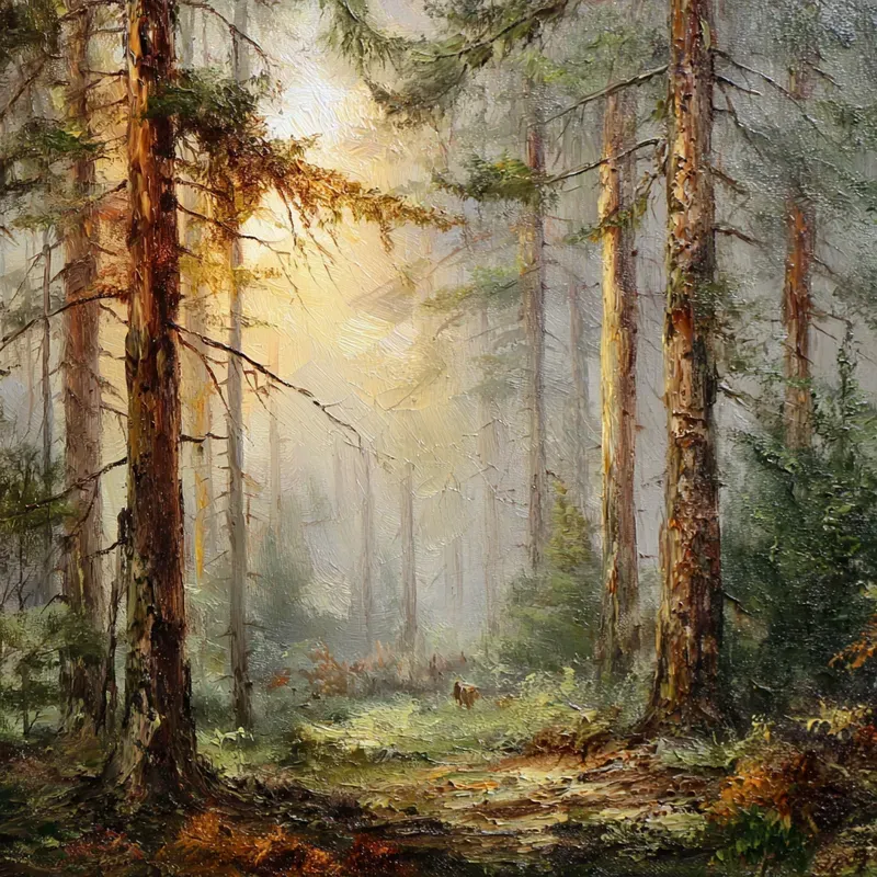 Detailed Vintage Oil Painting Landscapes