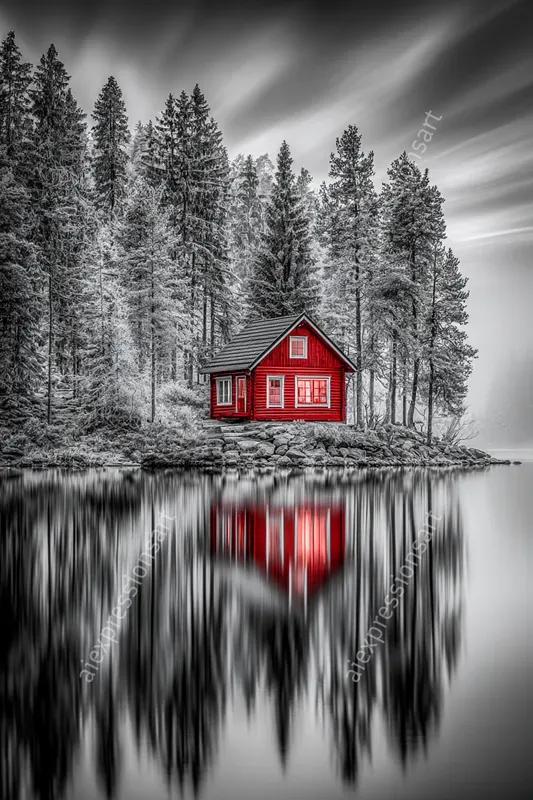 Selective Color Landscape Wall Art