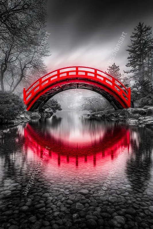Selective Color Landscape Wall Art