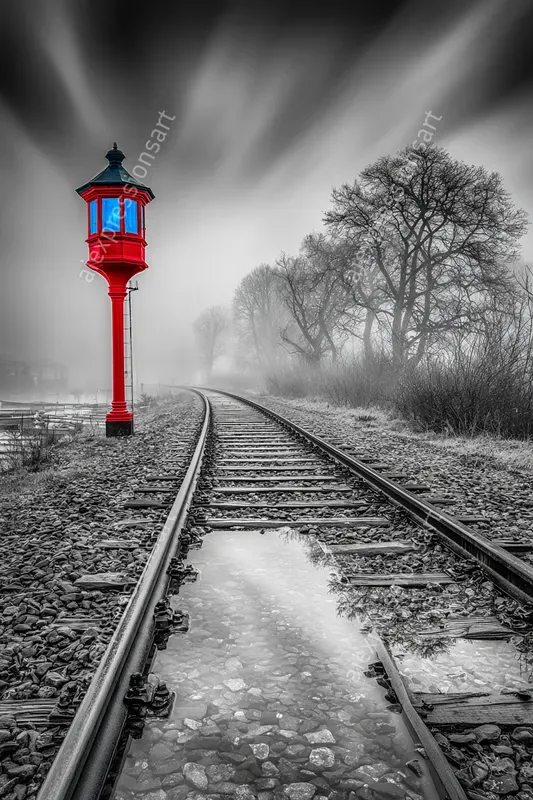 Selective Color Landscape Wall Art
