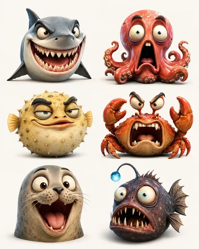 Funny 3D Animal Character Art