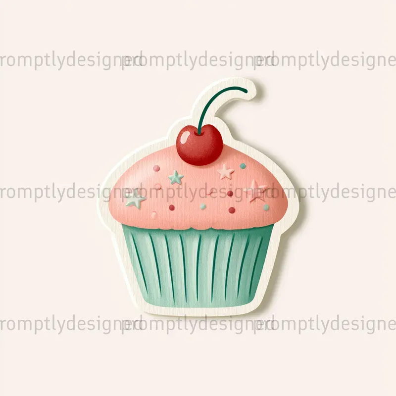 Cute Pastel Cupcake Clip Art