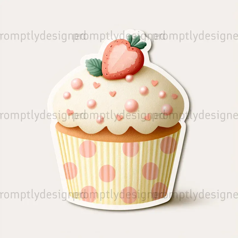 Cute Pastel Cupcake Clip Art